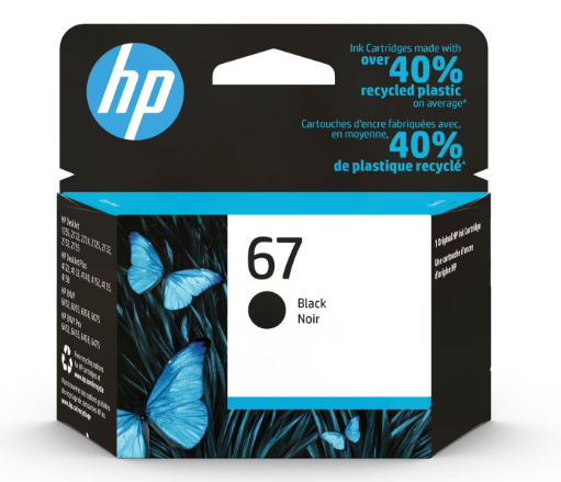 Cartucho HP  67 NEGRO